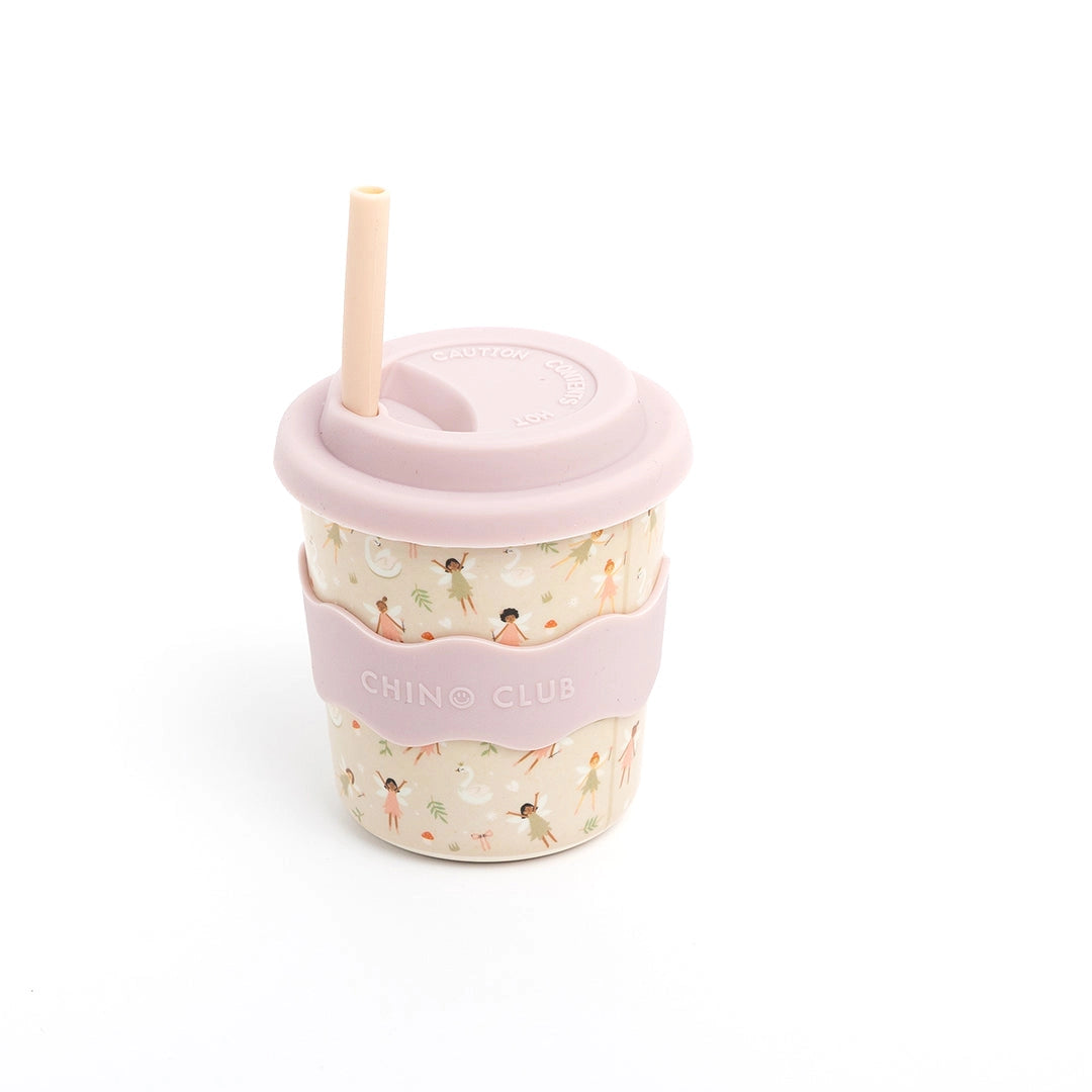 Fairy Kids Keep Cup 240ml with Straw - BPA Free Reusable Water Bottle for Toddlers - Perfect for School, Travel & Outdoor Activities