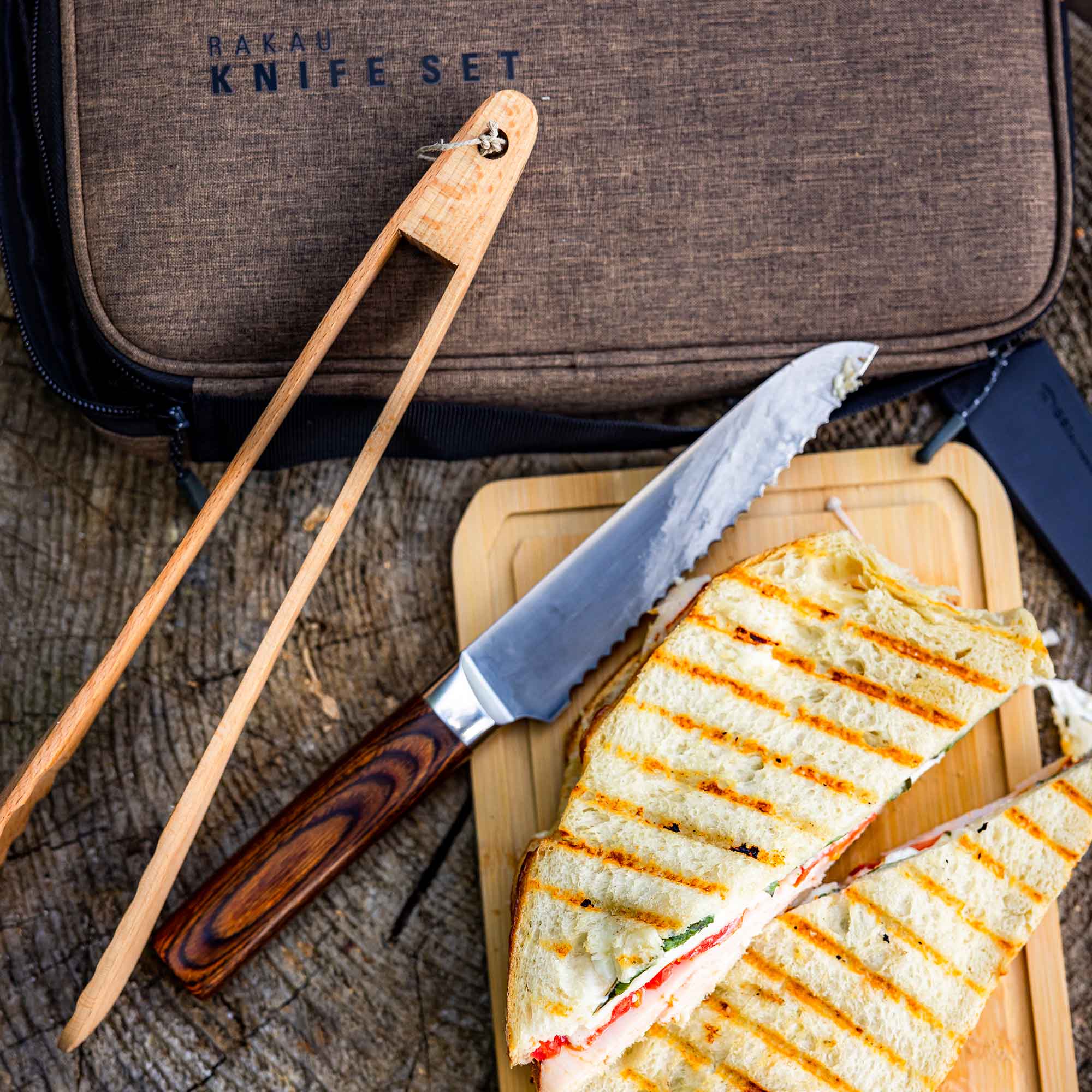 Premium Rakau Knife Set - 6-Piece Stainless Steel Kitchen Knives with Ergonomic Handles - Perfect for Chopping, Slicing, and Dicing - Ideal for Home Chefs & Professional Cooking
