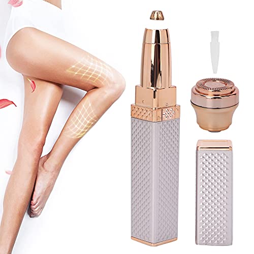 2-in-1 Eyebrow Epilator & Trimmer - Painless Facial Hair Removal Device for Women & Men - Perfect for Eyebrow Shaping, Upper Lip & Chin Hair Removal at Home or Travel