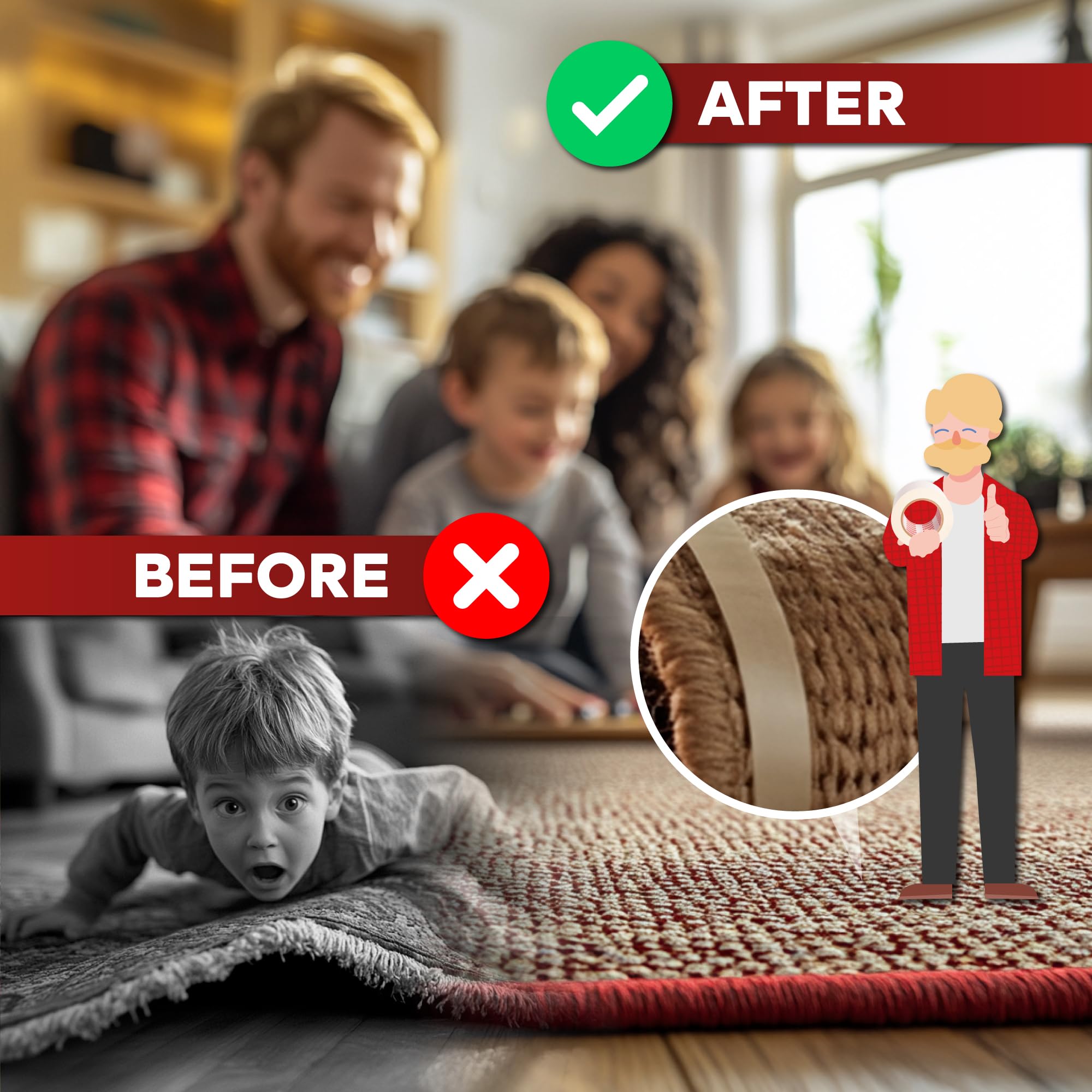 XFasten Double Sided Carpet Tape 2