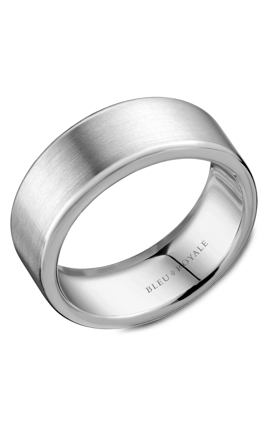 Bleu Royale Men's Wedding Band Ring - 14K White Gold 6mm Comfort Fit RYL-037W75 - Perfect for Engagement, Anniversary & Special Occasions