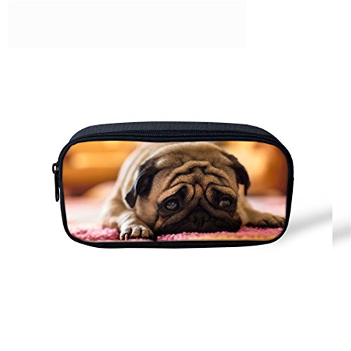 Pug Dog Pencil Case - Cute Makeup Bag & Zipper Pouch for School, Travel & Storage | Doginthehole