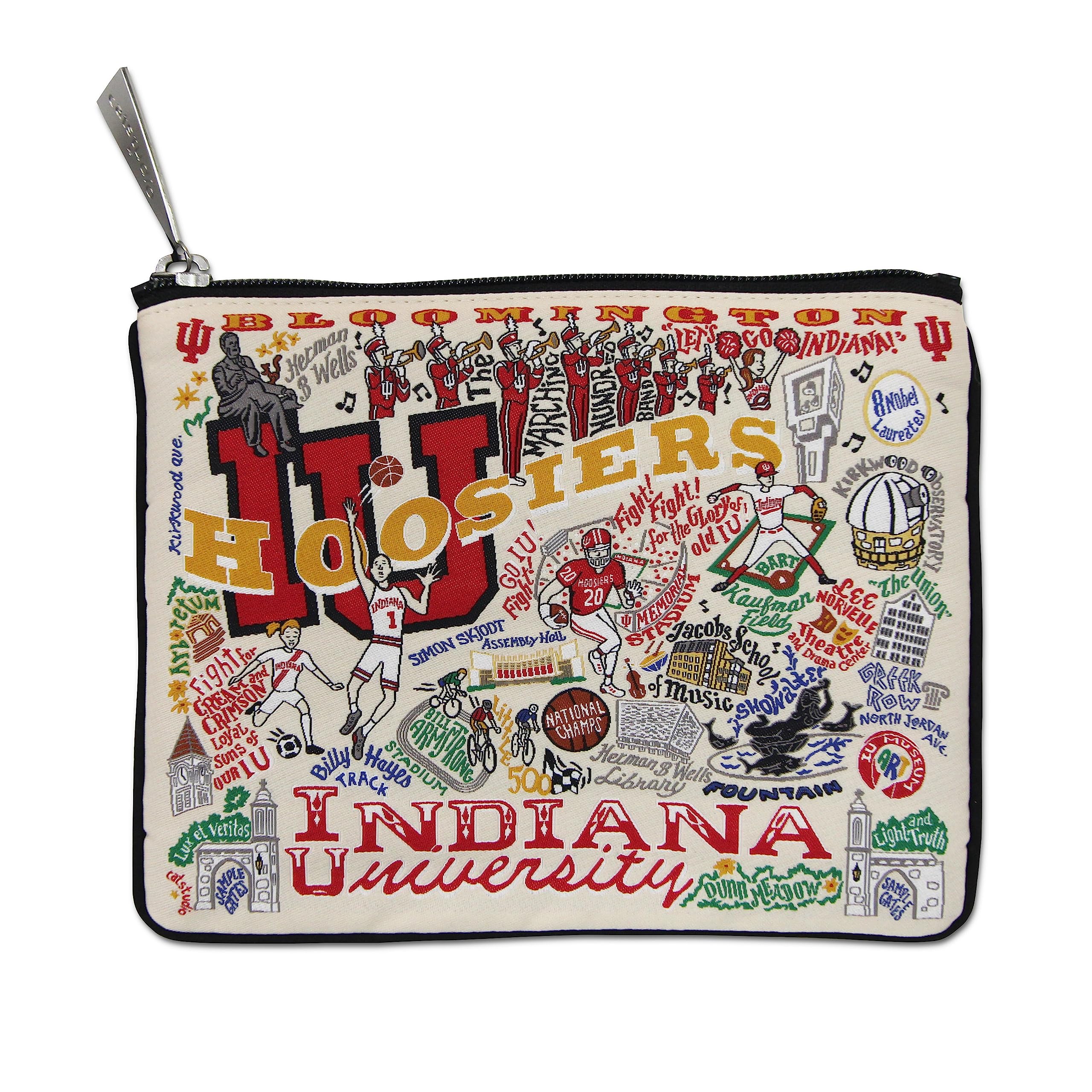 Catstudio Indiana University Collegiate Zipper Pouch - Perfect for Phone, Coins, Makeup & Essentials | School, Travel & Campus Life Accessory