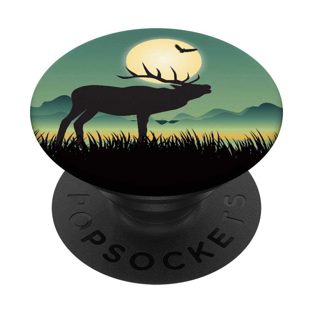 Elk Animal Nature Lover Wildlife PopSocket PopGrip - Swappable Phone & Tablet Grip for Girls, Teens, Women - Perfect for Outdoor Adventures & Daily Use