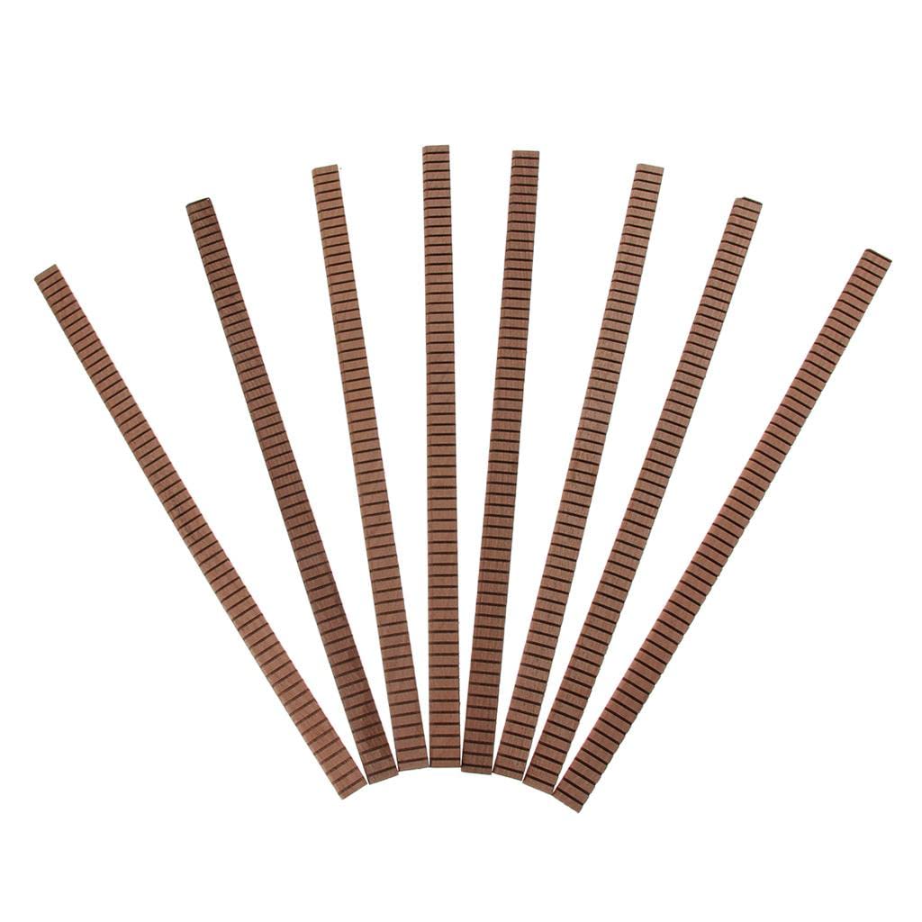 8 Pcs Purfling Binding Inlay Strips for Guitar Violin Luthier DIY Repair - Woodworking Craft Supplies for Instrument Making & Restoration