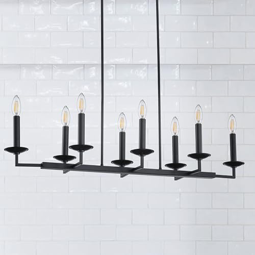 Black Metal Candle 8 Light