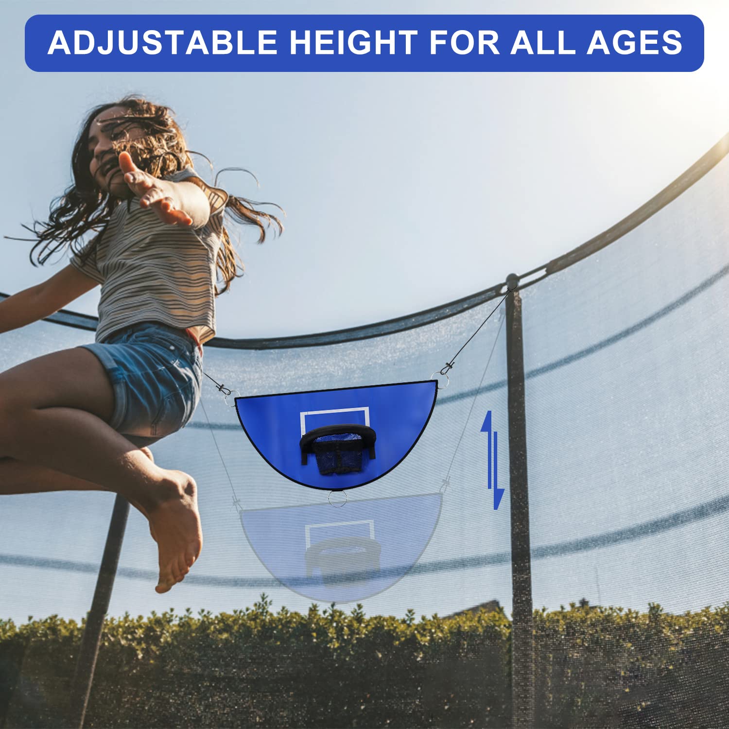 Trampoline Basketball Hoop with Mini Balls for Indoor/Outdoor Fun