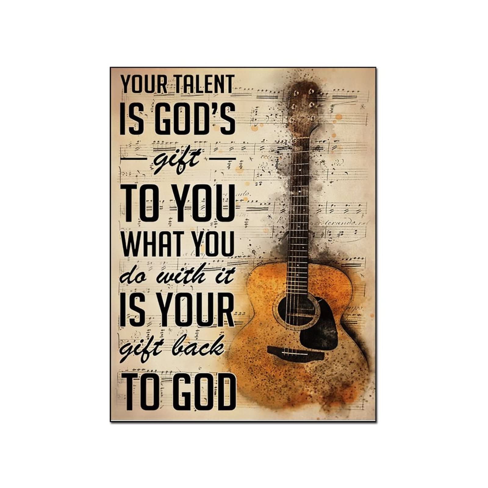 Vintage Guitar Music Posters Set of 3 - Musical Instrument Wall Art for Bedroom, Living Room & Classroom Decor - Inspirational Aesthetic Room Decor - Perfect for Music Lovers, Home & Office Wall Art