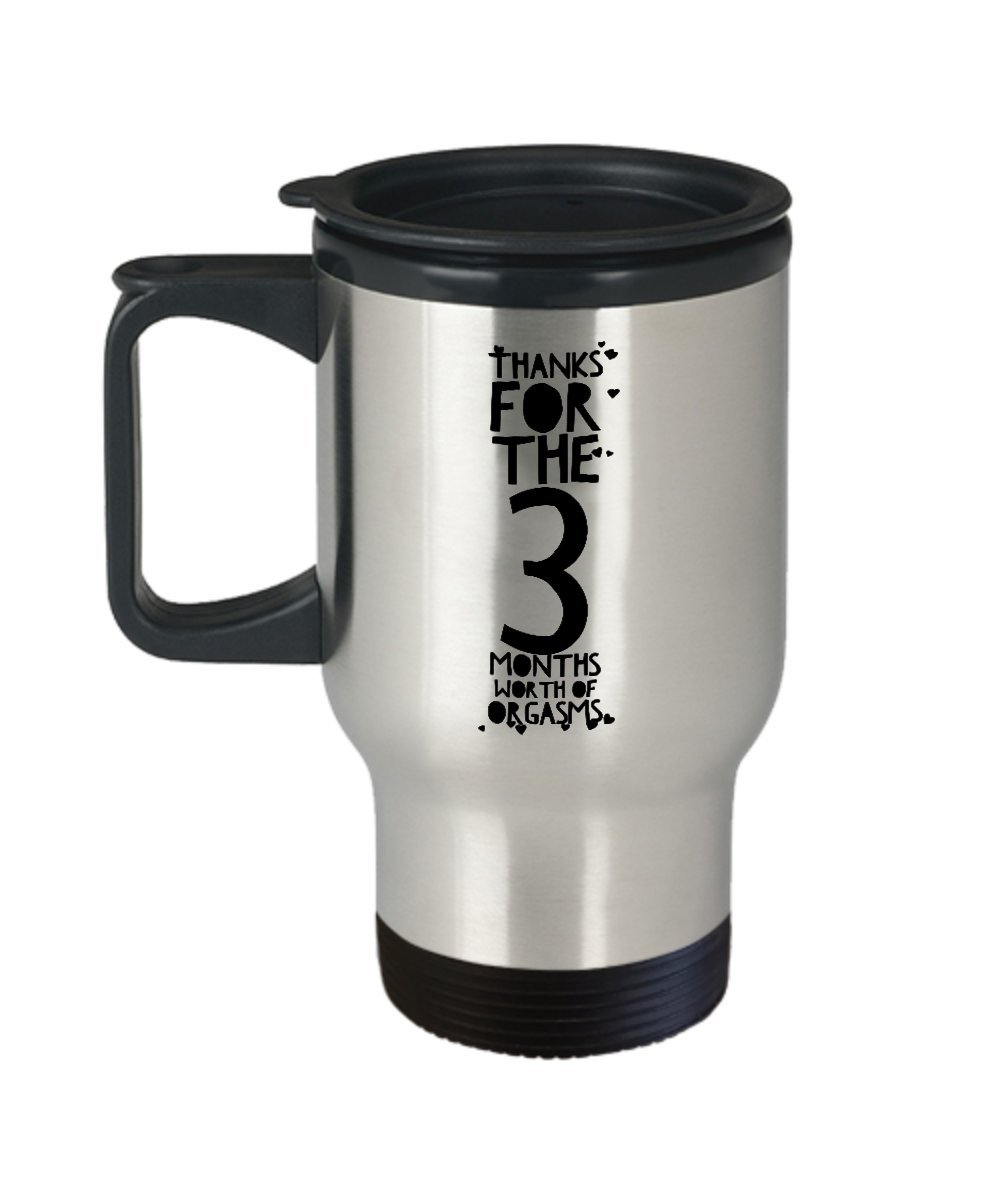 3 Month Anniversary Gifts for Him & Her - Romantic Travel Coffee Tumbler Mug - Perfect for Boyfriend, Girlfriend & Couples - Ideal for Coffee Dates, Office Use & Travel