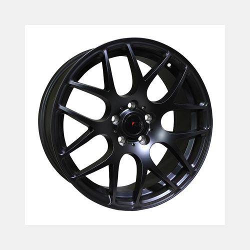 IKON Alloy Wheel IK86 18x8.0 5x112 +35mm Offset 66.6mm Bore Satin Black - Premium Car Rims for Audi A4, A5, Q5 & Volkswagen Passat - Perfect for Street Performance & Custom Styling