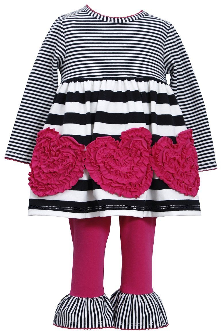 Bonnie Baby Girls' Heart Stripe Leggings - Playtime & Outfits