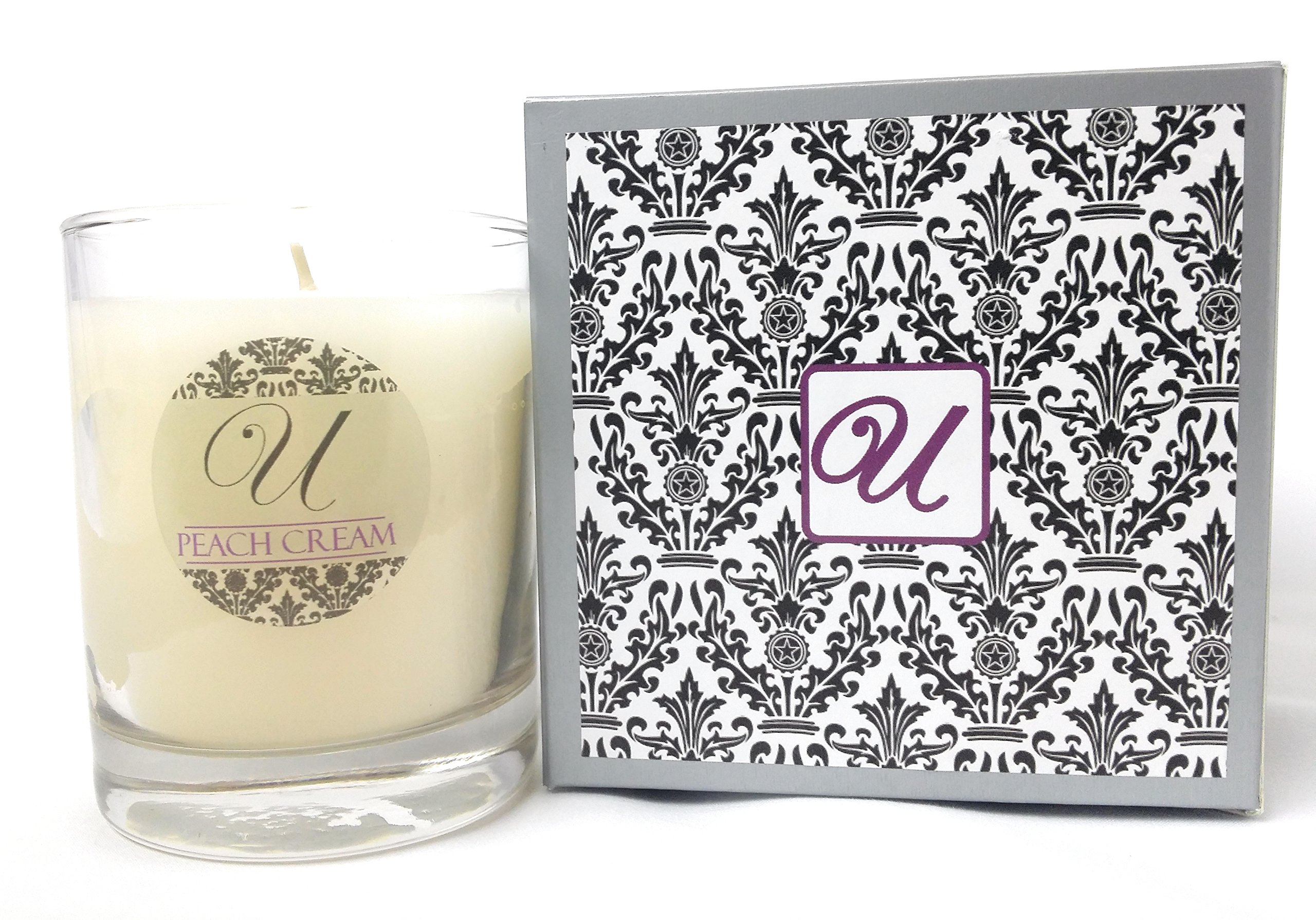Luxury Jewelry Candles with Hidden Rings & Surprise Gifts Inside - Peach Cream Scented 14oz Soy Candle for Women - Perfect Romantic Gifts for Birthday, Anniversary & Valentine's Day