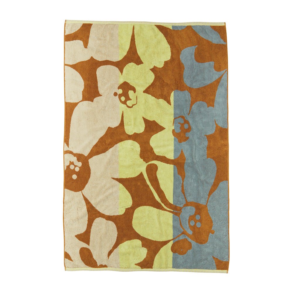 Manning Floral Bath Towel - Soft & Absorbent Cotton Fudge Towel for Spa, Beach & Home Use