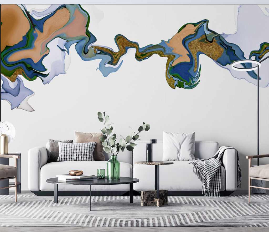 Smoke Design Wallpaper Murals - High-Quality Peel & Stick Wall Decor for Living Room, Bedroom, Office | Transform Your Space with Modern Abstract Art | Easy to Install & Removable