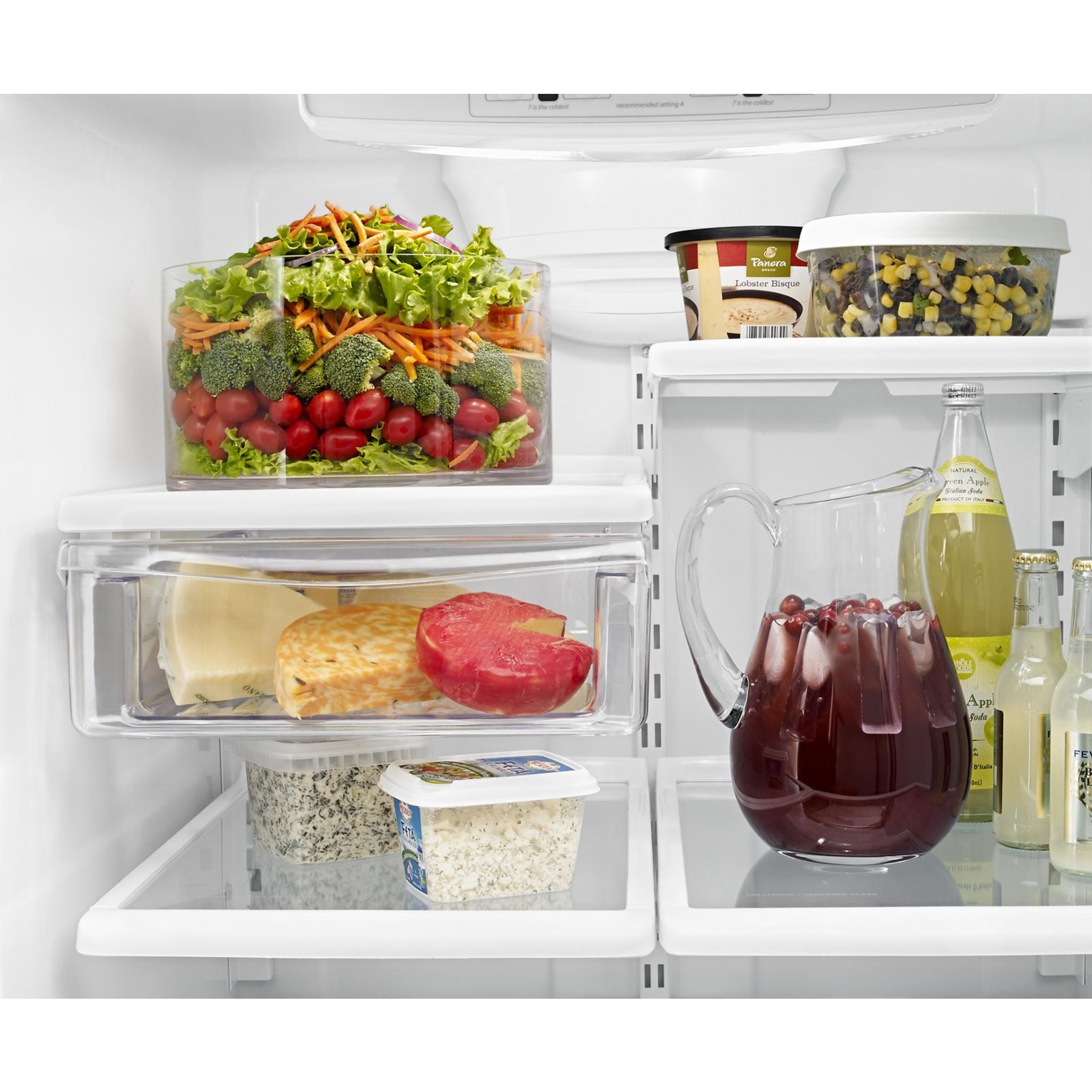 Amana Bottom Mount Refrigerator (ABB1924BRM) - 24.5 Cu. Ft. Stainless Steel French Door Fridge with Adjustable Shelves & Humidity-Controlled Crispers - Perfect for Modern Kitchens & Open Floor Plans