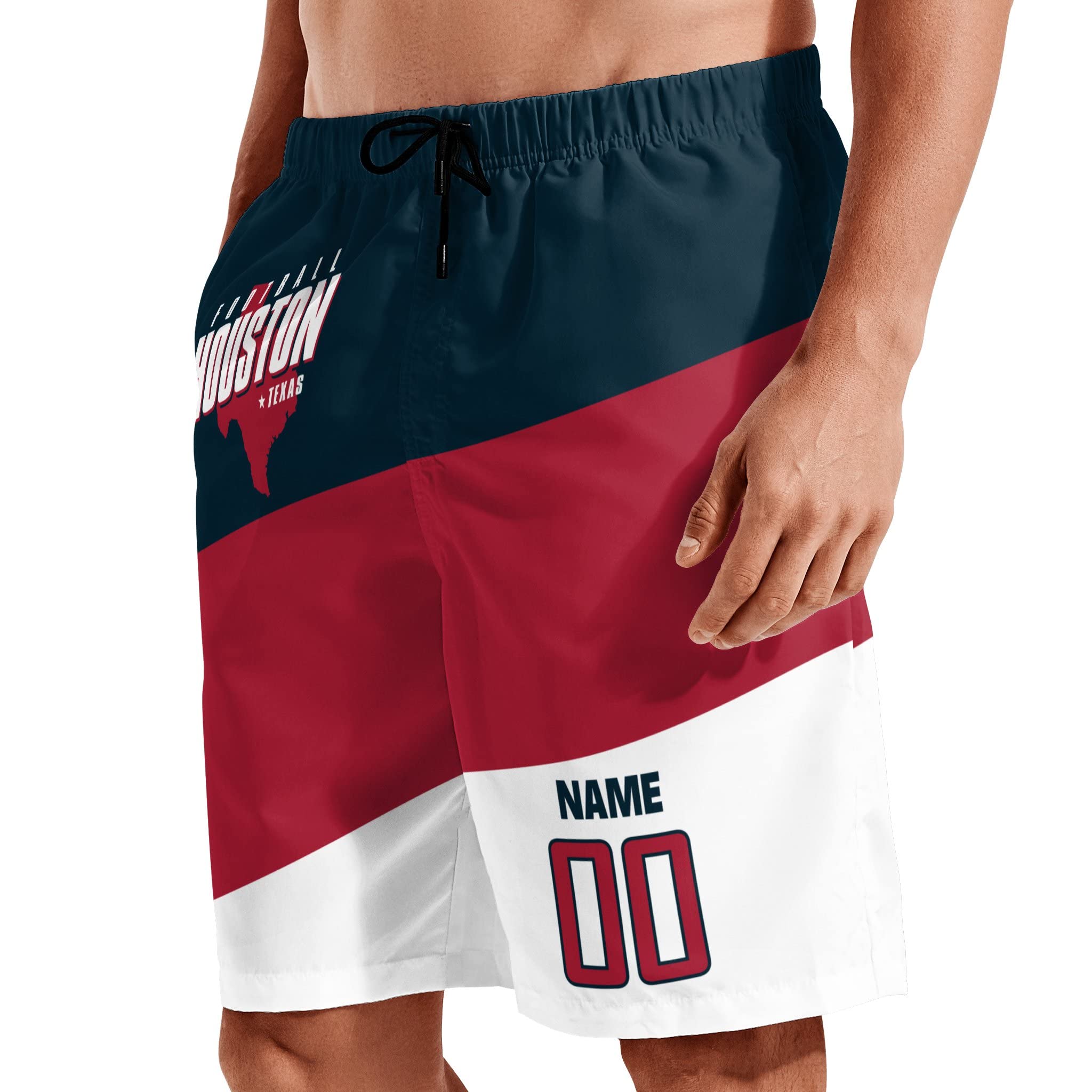 ANTKING Men's & Kids' Quick Dry Beach Shorts - Customizable with Any Name & Number - Perfect for Swimming, Surfing, and Summer Outdoor Activities
