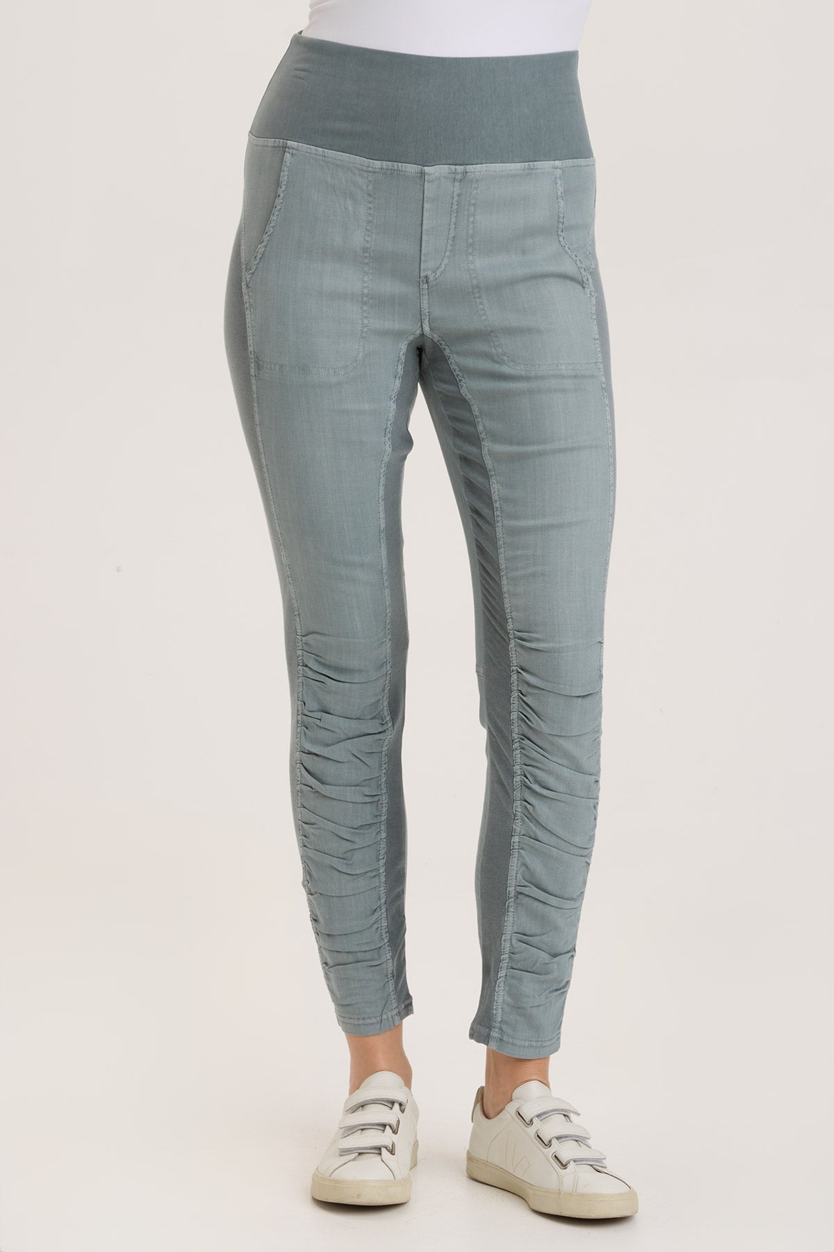 High Waisted Twill Penny Leggings for Women - Comfortable Stretchy Workout Pants for Yoga, Running & Everyday Wear