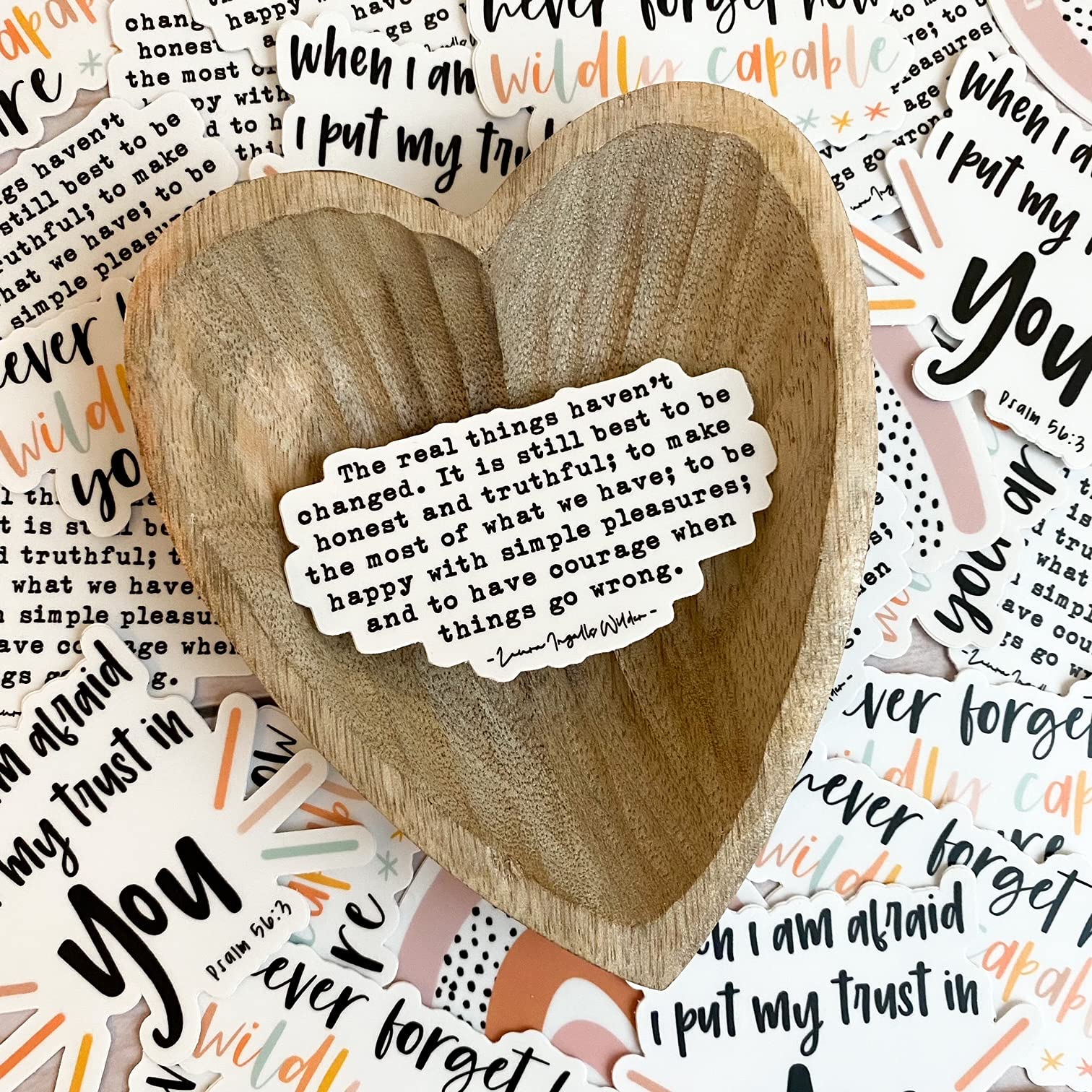 Inspirational Laura Ingalls Wilder Quote Stickers - Motivational Decals for Hydro Flask, Laptop, Water Bottle, Notebook - Perfect for School, Office & Home Decor