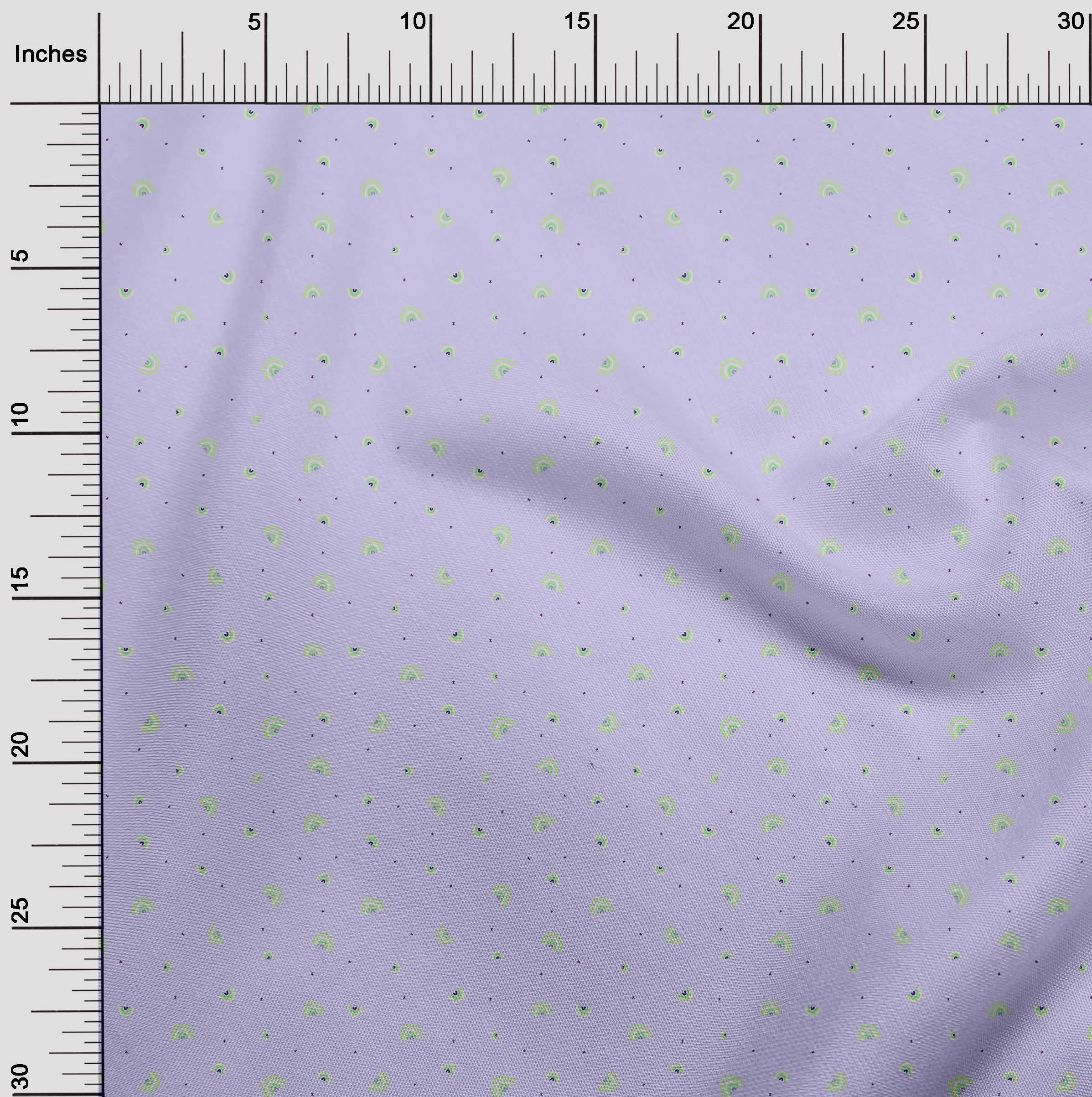oneOone Cotton Flex Lavender Fabric - 40 Inch Wide Printed DIY Sewing Material for Kids Clothing, Rainbow Design | Perfect for Quilting, Dressmaking & Craft Projects