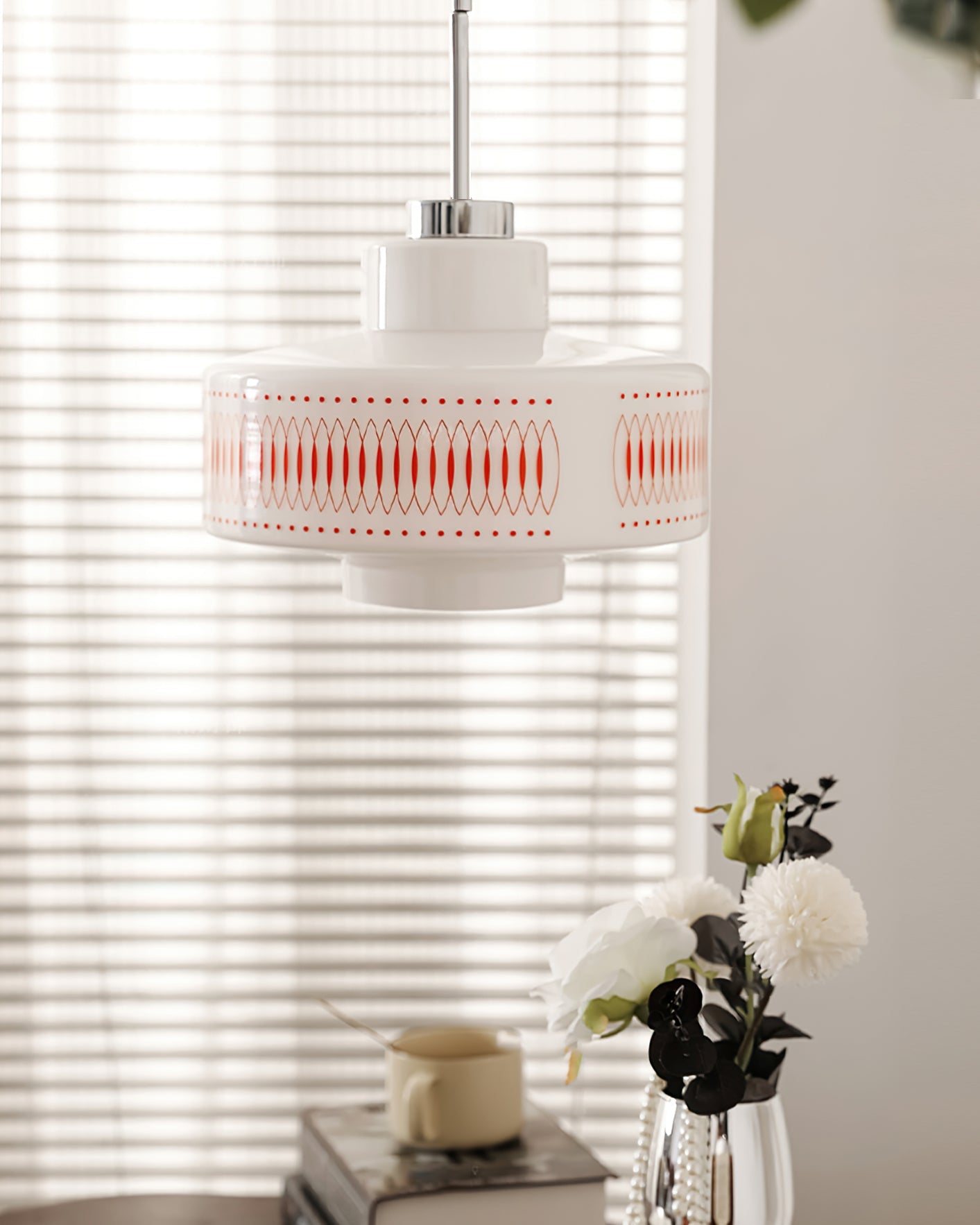 Anna Pendant Lamp - Modern Scandinavian Glass Hanging Light for Kitchen Island, Dining Room & Bedroom - Elegant Ceiling Fixture with Warm White Light