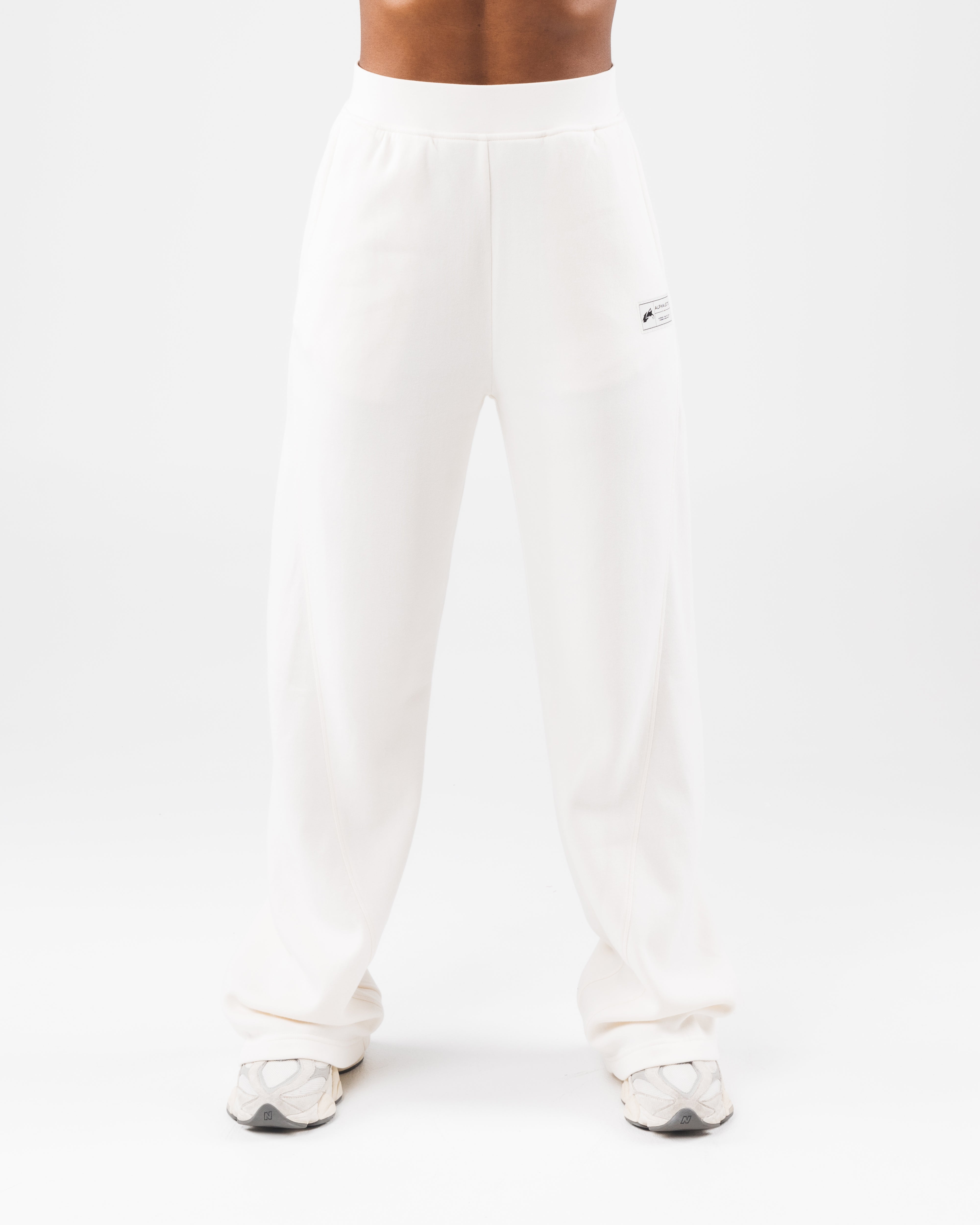 Cozy Fleece Sweatpants with Lace Trim - Women's Soft Winter Lounge Pants for Home, Yoga & Casual Wear