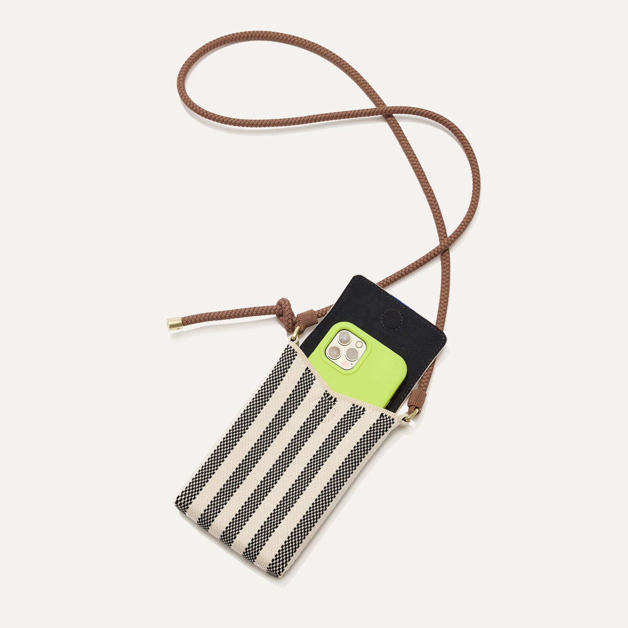 Stylish Cabana Stripe Phone Crossbody Bag - Trendy Hands-Free Purse for Women - Perfect for Travel, Shopping & Everyday Use