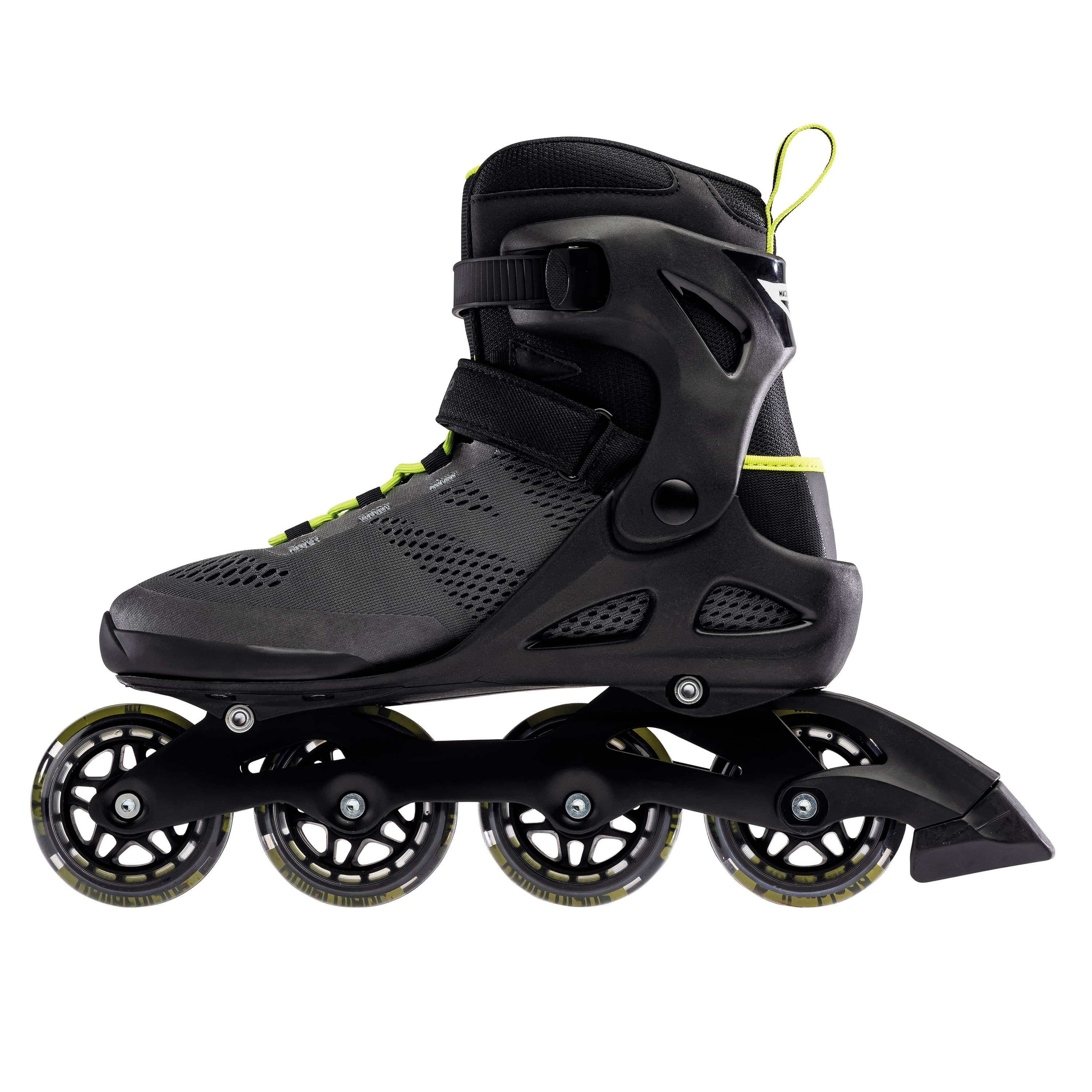 Rollerblade Macroblade 80 ABT Inline Skates for Adults - Black/Lime - High-Performance Fitness & Recreational Skating - Perfect for Outdoor Trails, Parks & Urban Commuting