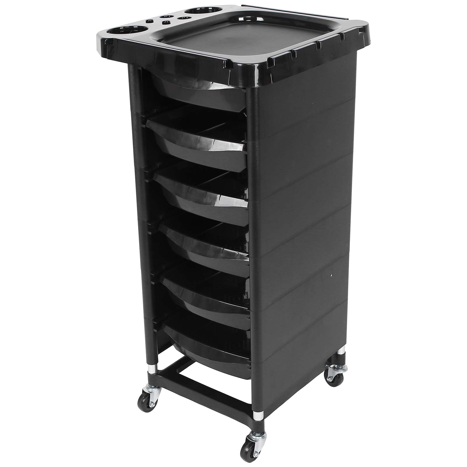 EVTSCAN 5-Tier Rolling Hair Salon Cart - Portable Styling Trolley for Hairdressers & Barbers - Mobile Storage Organizer for Salon Tools, Scissors, Combs & Hair Products - Perfect for Salon, Home & Professional Use