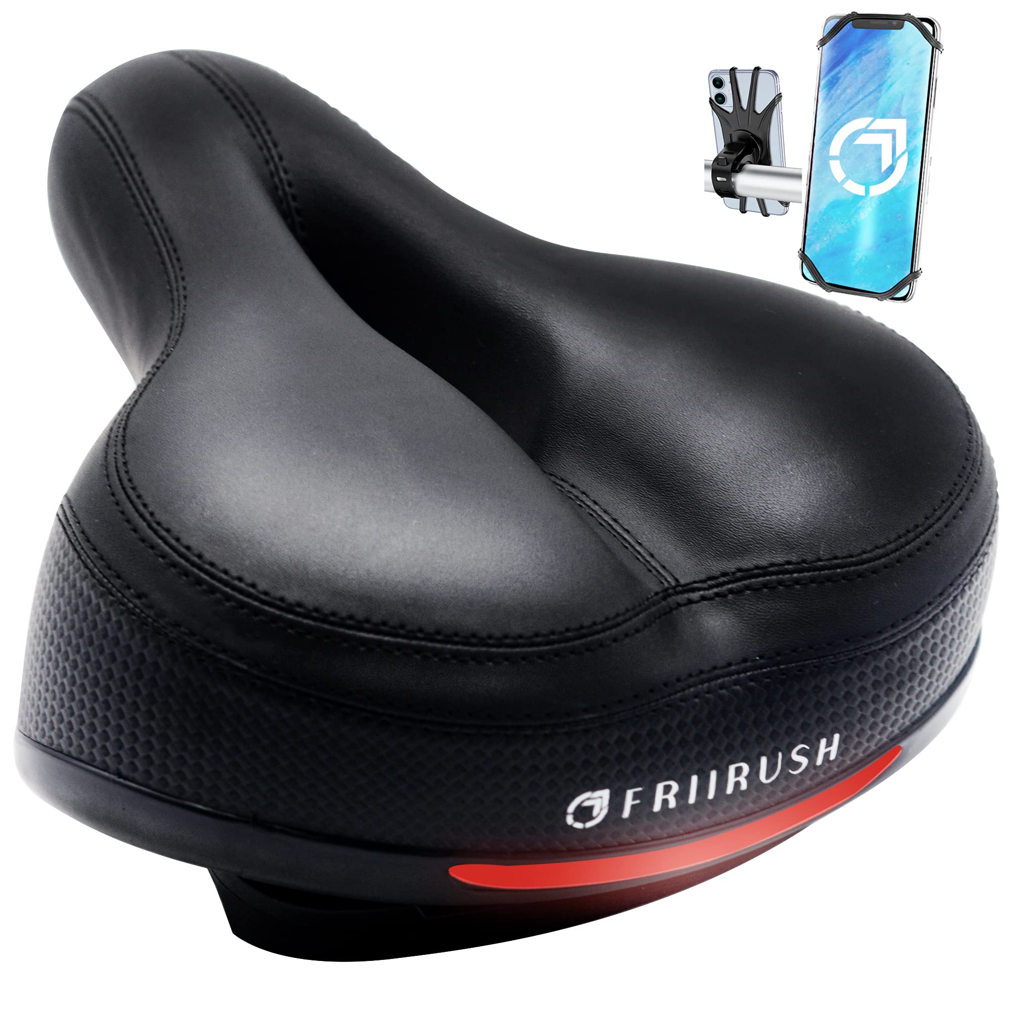 **Premium Memory Foam Bike Seat - Shock-Absorbing Universal Bicycle Saddle for Men & Women - Adjustable Comfortable Replacement for Exercise & Road Bikes - Ideal for Commuting, Cycling & Indoor Workouts**