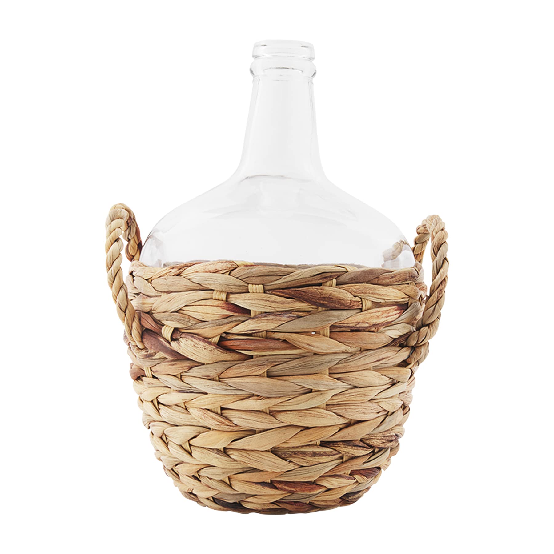 Natural Mud Pie Glass Hyacinth Vase - 11.81 x 8.66 Inches - Perfect for Home Decor, Wedding Centerpieces & Spring Floral Arrangements