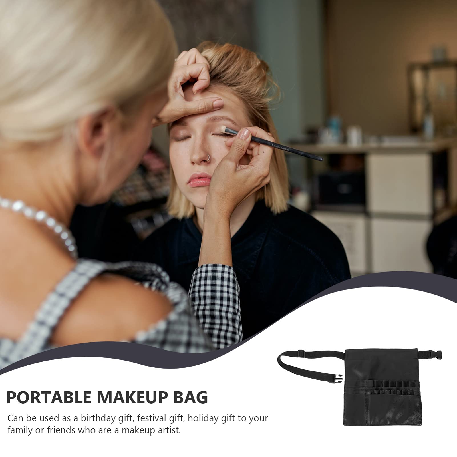 Beaupretty 1pc Unilateral Makeup Backpack - Waterproof Travel Toiletry Bag & Makeup Organizer with Brush Pouch | Perfect for Travel, Gym, and Daily Cosmetics Storage (Artificial Leather)