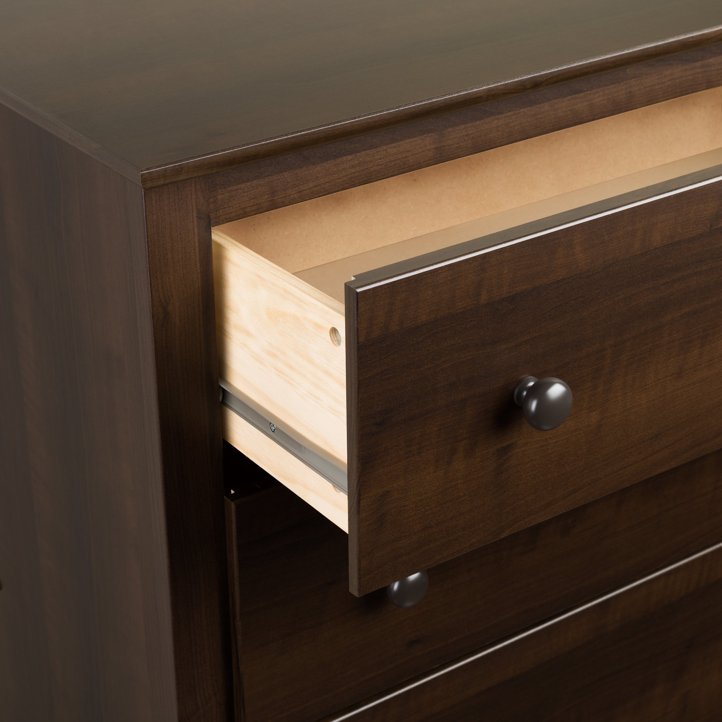 Prepac Fremont 6-Drawer Double Dresser with Nightstand - Espresso Brown Bedroom Furniture Set for Master Bedroom, Guest Room & Dorm Organization