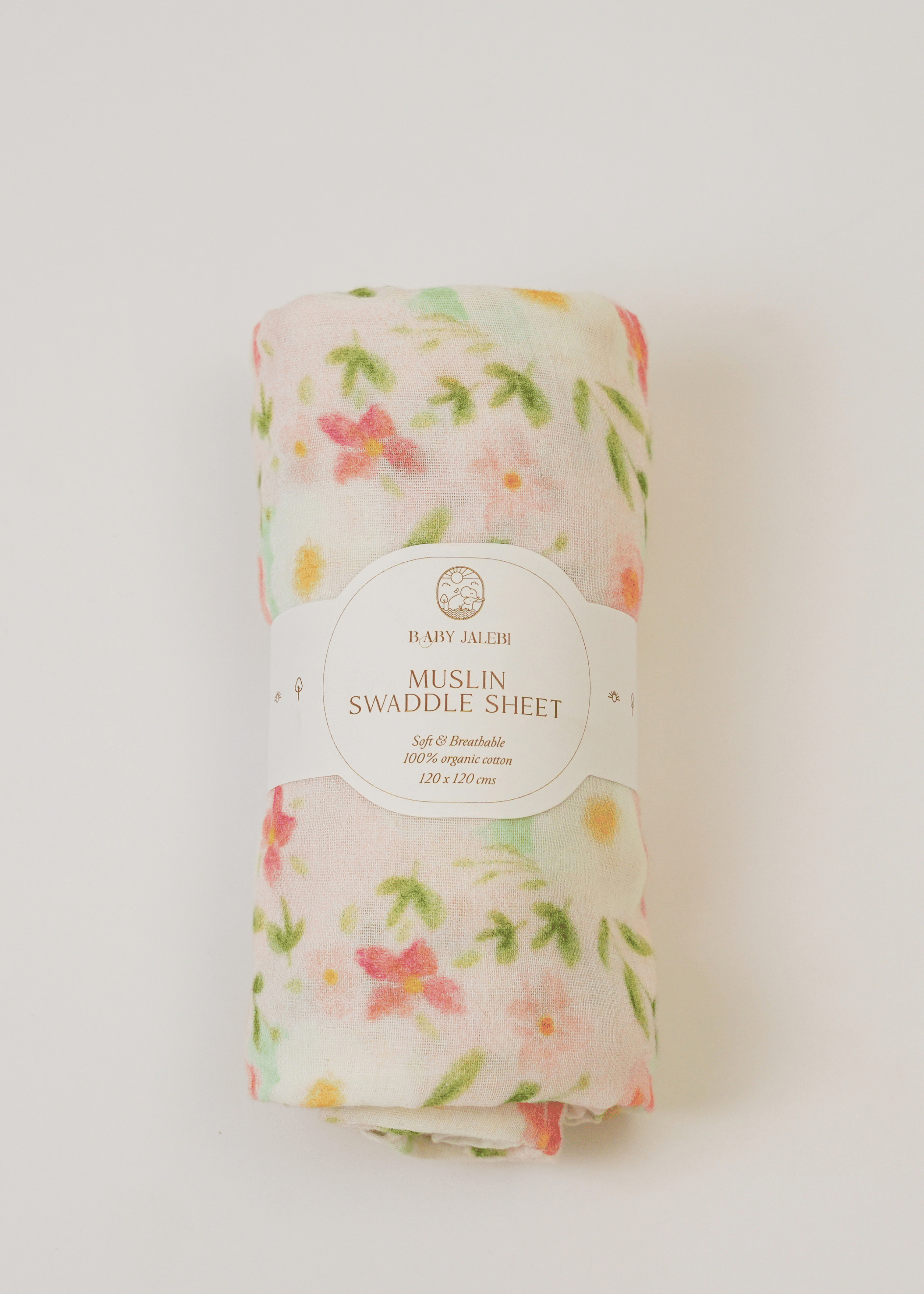 Sayuri Organic Muslin Swaddle Blankets - 2 Pack Soft Baby Swaddles for Newborns | Perfect for Nursery, Swaddling & Photo Shoots