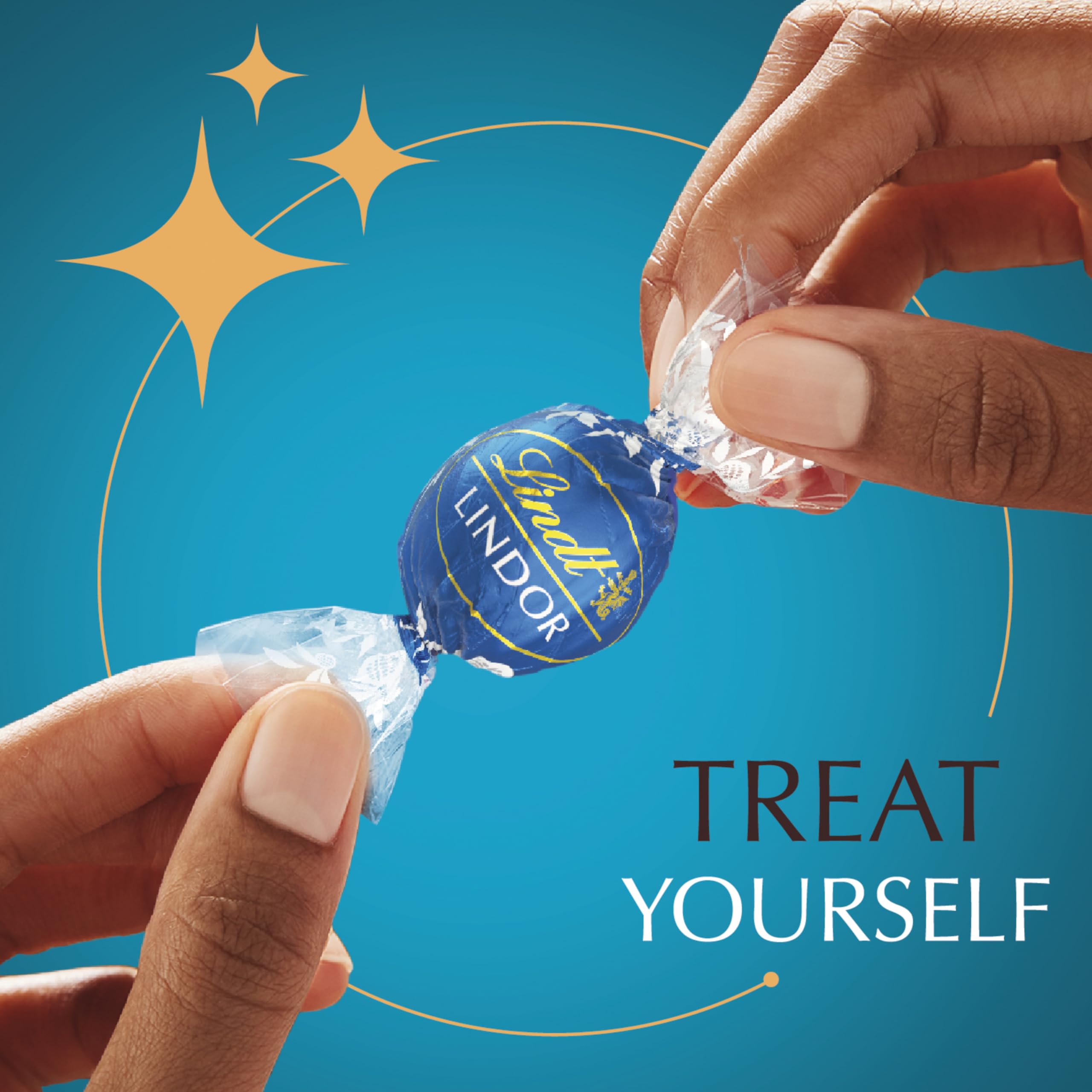 Lindt LINDOR Sea Salt Milk Chocolate Truffles - Smooth Melting Truffle Center, 25.4 oz (60 Count) - Gourmet Chocolate Candy for Gifts, Parties & Dessert Toppings