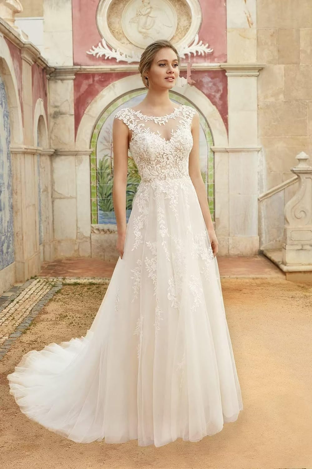 Elegant Sweetheart Wedding Dresses for Bride | Tulle & Lace Mermaid Prom Gowns 2023 | Formal Bridal Dresses for Women | Perfect for Beach Weddings, Vow Renewals & Evening Galas