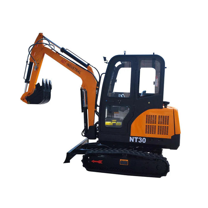 3 Ton Mini Excavator NT30 with Kubota 24HP Diesel Engine - Compact Digger for Construction, Landscaping & DIY Projects