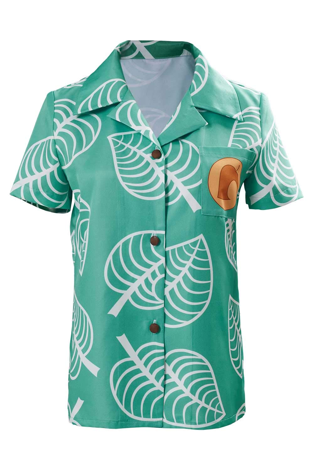 Unisex Animal Crossing Tom Nook Cosplay Shirt - Short Sleeve Button Up Top for Anime Conventions & Gaming Events