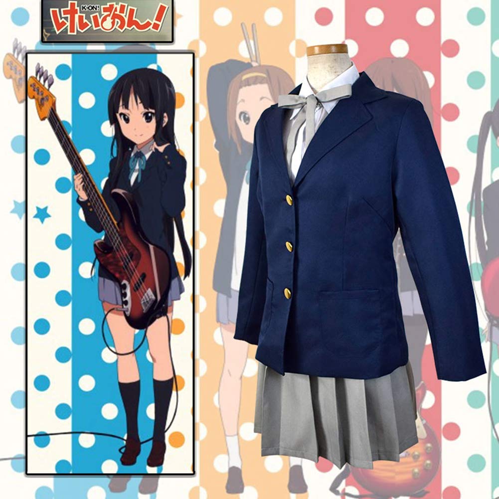 Hirasawa Yui Akiyama Mio Anime Cosplay Costume - Adult School Uniform Outfit Dress for K-ON! Fans | Perfect for Conventions, Halloween & Cosplay Events
