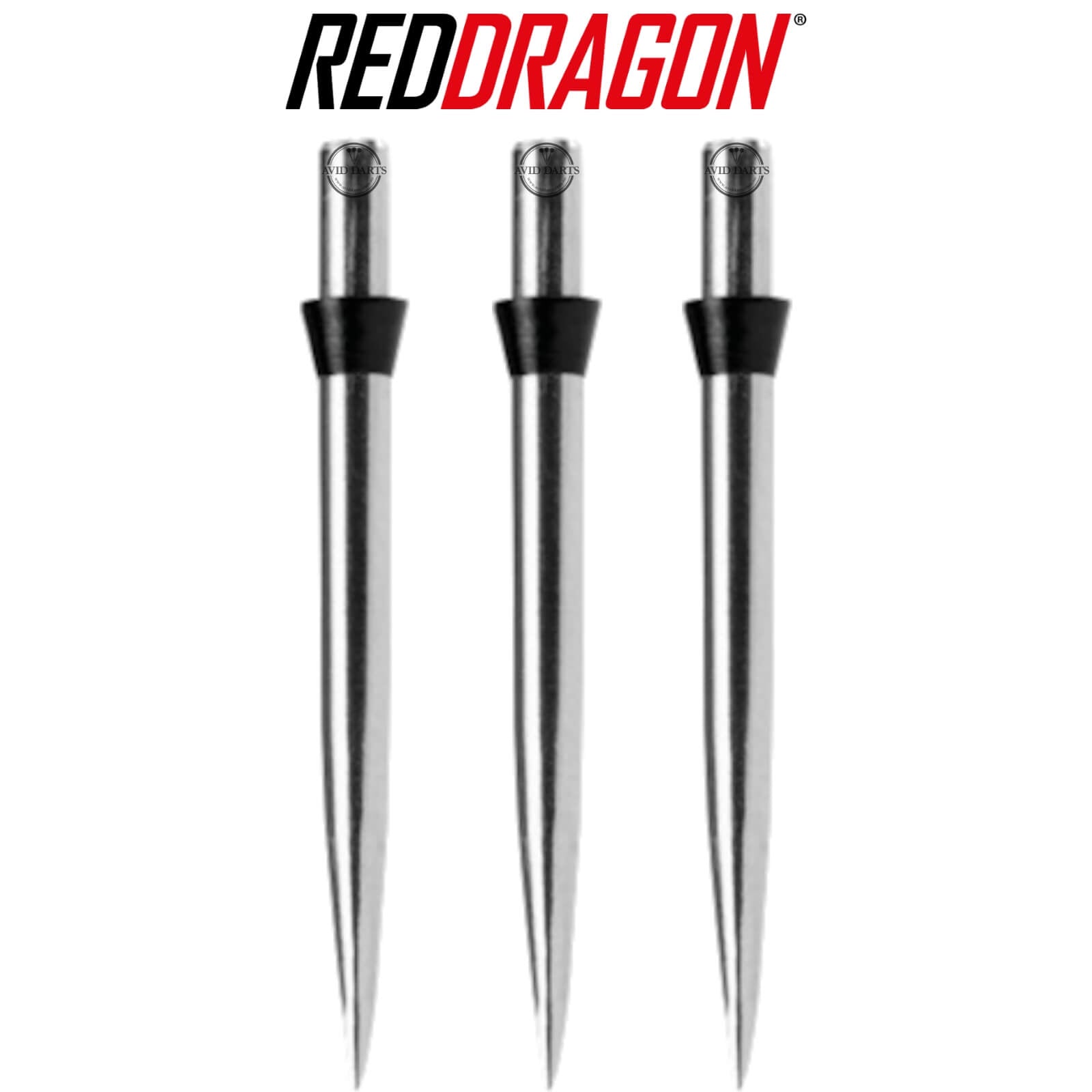 Premium Red Dragon Silver Trident Dart Points 32mm - Professional Steel Tip Dart Accessories for Bars, Pubs & Home Game Rooms