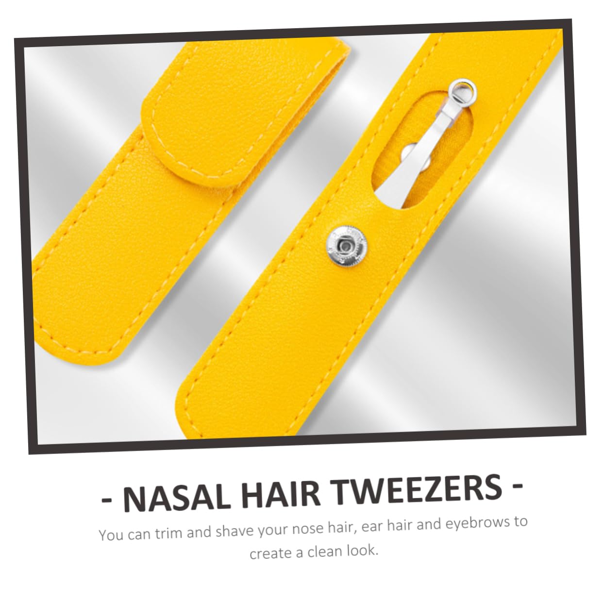 Stainless Steel Nose Hair & Eyebrow Trimmer Set - Round Head Facial Hair Clipper, Beard & Nose Hair Remover for Men & Women - Perfect for Grooming, Travel & Personal Care