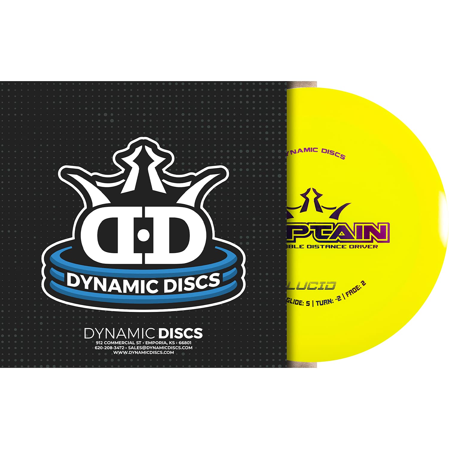 Dynamic Discs Lucid Captain Disc Golf Driver - Maximum Distance & Stable Frisbee Golf Driver for Advanced Players | Tournament & Recreational Play (Pink, Stamp Colors Vary)
