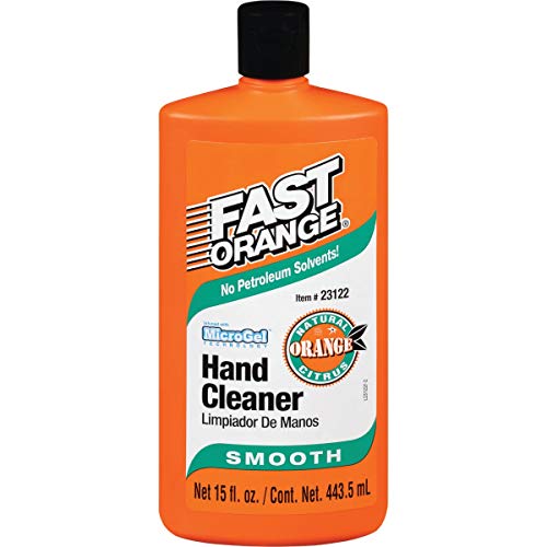 Fast Orange 23122 15 Oz Smooth Liquid Hand Cleaner - Heavy Duty Mechanic & Industrial Hand Soap - Removes Grease, Oil & Dirt - Ideal for Auto Shops, Construction & DIY Projects