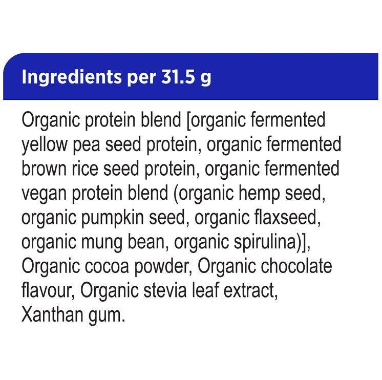 Organic Vegan Protein Powder - Fermented Plant-Based Chocolate Flavor (900g) | Gluten-Free, Dairy-Free & Non-GMO | Perfect for Smoothies, Baking & Post-Workout Recovery