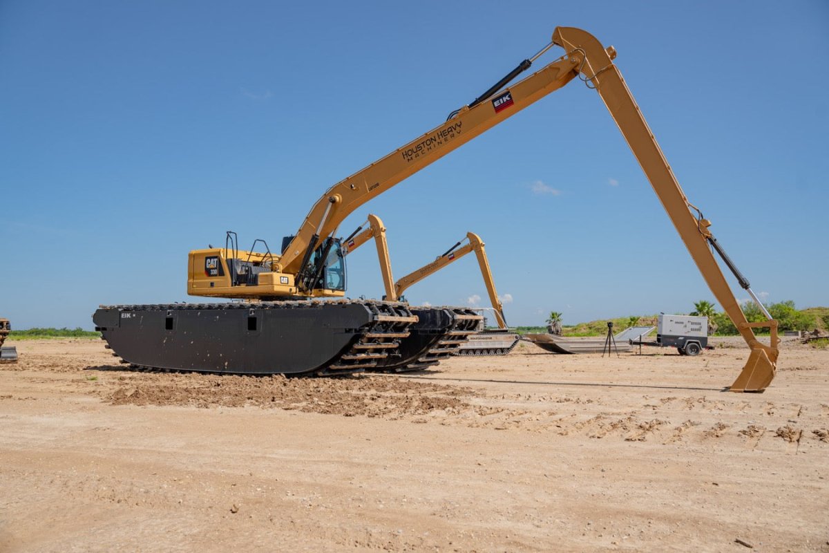 2019 Caterpillar Long Reach Pontoon Excavator - 3505 Hours | Heavy Duty Marine Construction Equipment for Dredging, Piling & Waterfront Projects
