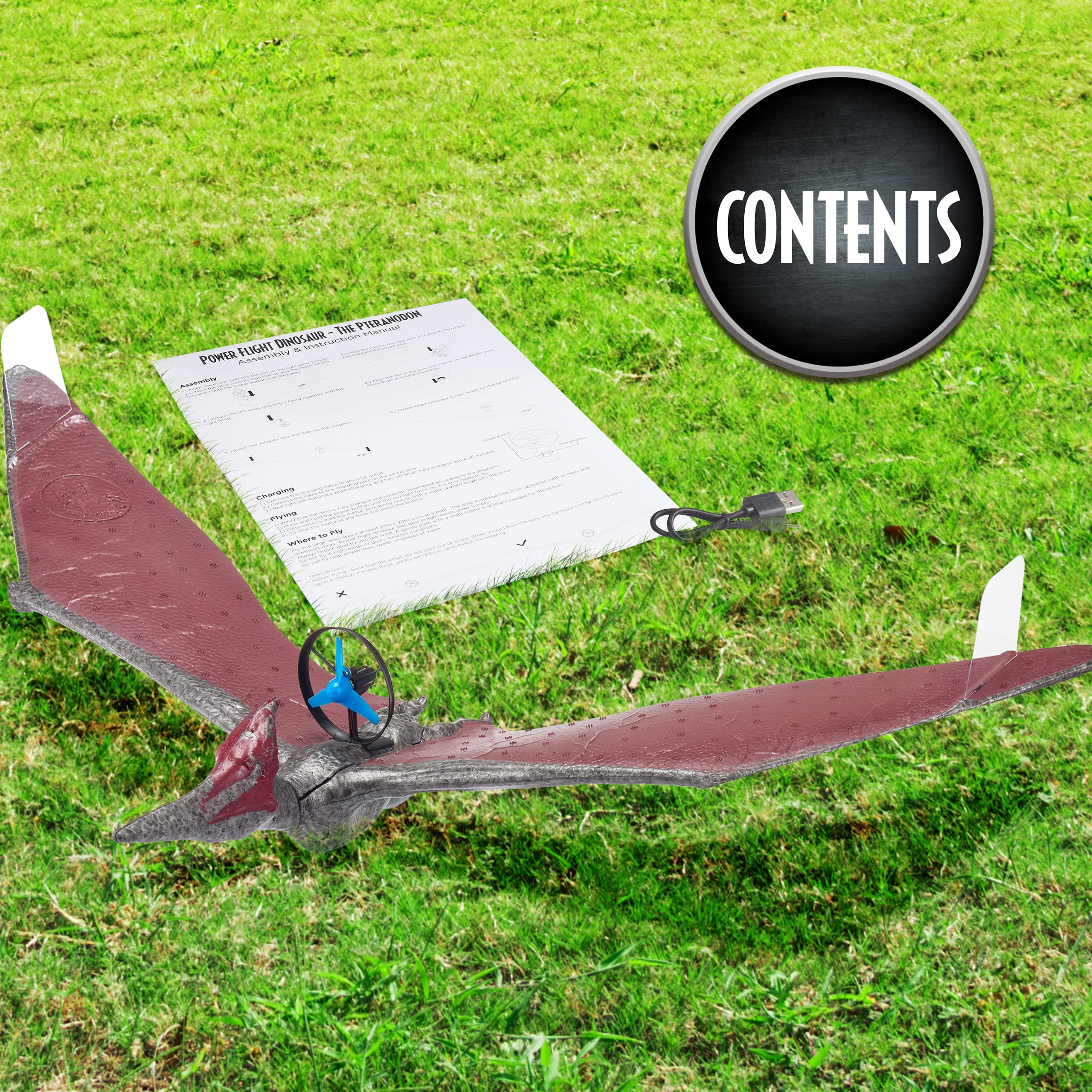 Official Jurassic World Power Flight Dino - Pteranodon Flying Dinosaur Toy for Kids 8+ | Camp Cretaceous, Fallen Kingdom & Dominion Merchandise | Perfect Gift for Boys & Girls | Indoor & Outdoor Play, Dinosaur Themed Parties, STEM Learning
