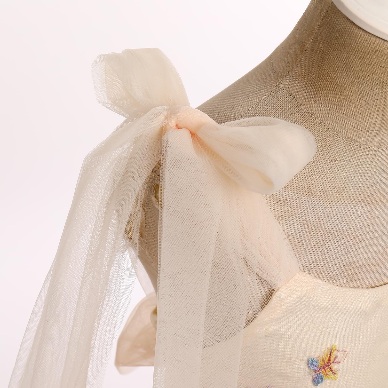 Butterfly Flower Girl Dress for Kids - Princess Birthday Party, Wedding Bridesmaid, Pageant Formal Gown with Backless Tulle Design | Perfect for Special Occasions, Photo Shoots & Celebrations