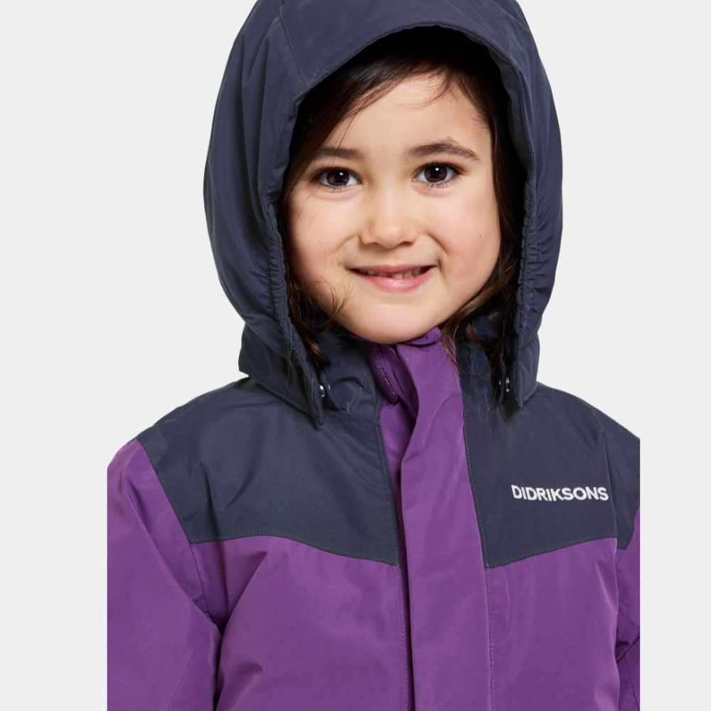 Didriksons Skare Kids Waterproof Ski Jacket & Pants Set - Royal Purple - Winter Snowsuit for Boys & Girls - Perfect for Skiing, Snowboarding & Outdoor Winter Activities