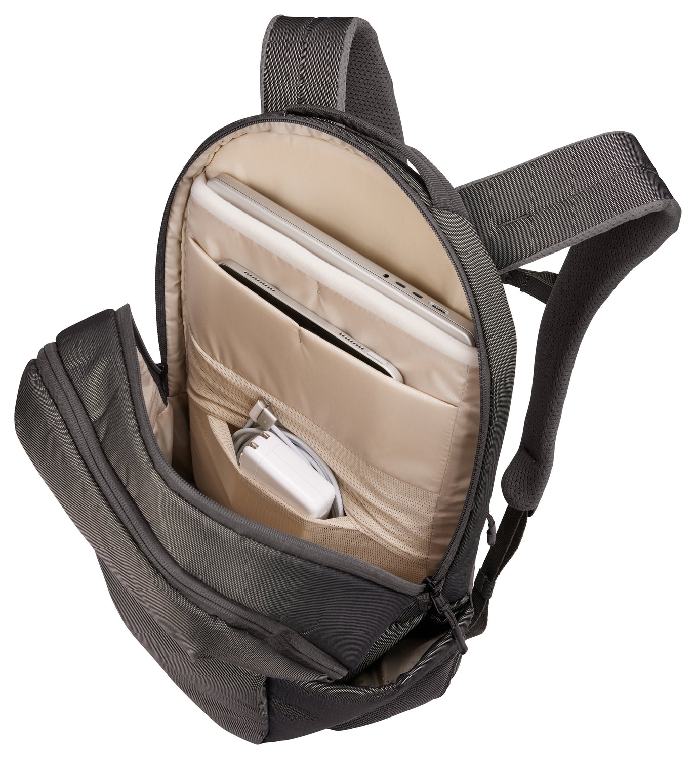 Thule Subterra 2 21L Laptop Backpack for Men & Women - Water-Resistant Travel & Work Commuter Bag - Vetiver Gray - Perfect for Office, College & Business Trips