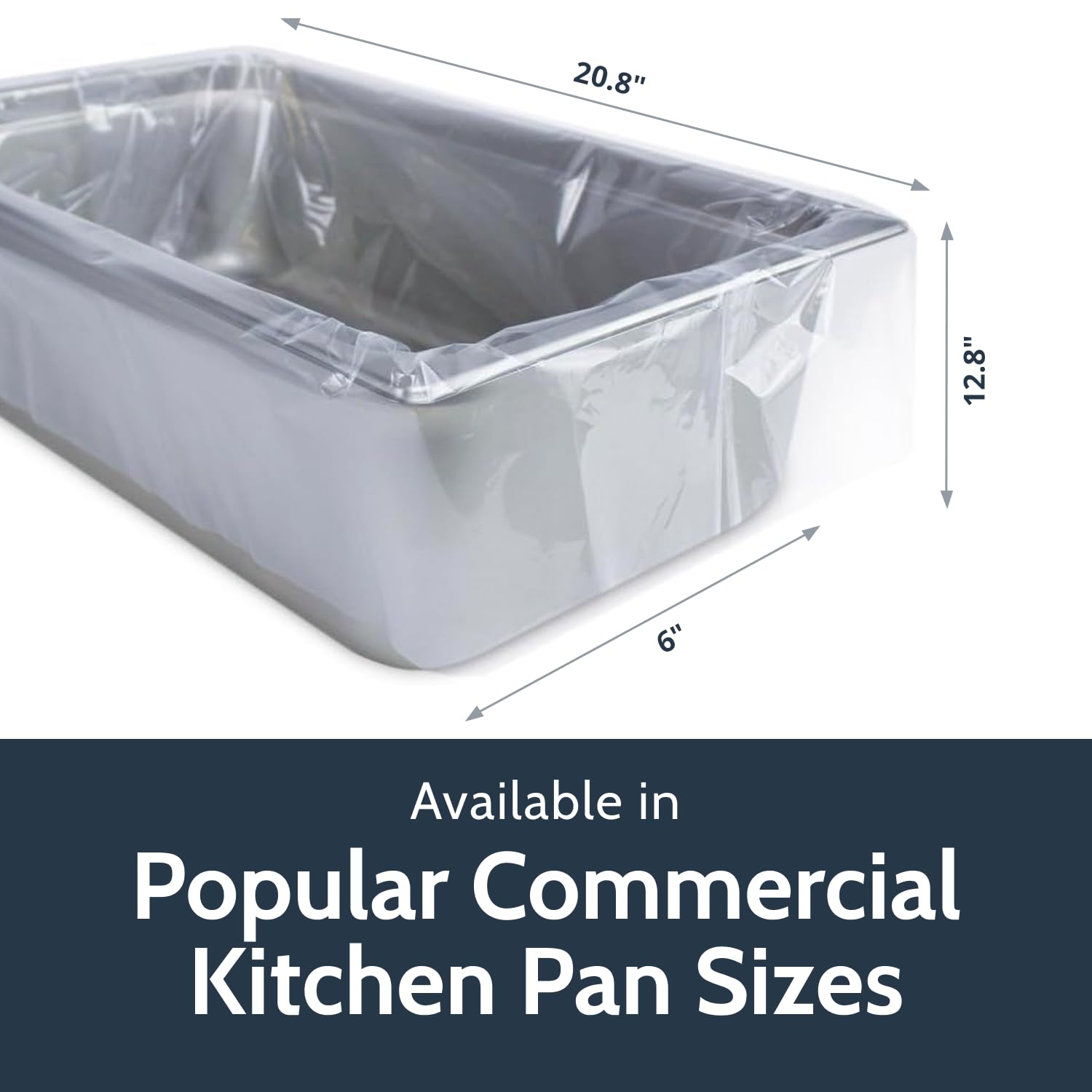 Disposable Half Pan Liners 12.5x5.5 Inch - Oven Safe up to 400°F, Perfect for Buffet Serving, Catering & Hotel Use - Easy Clean Up PanSaver Clear Plastic Pan Covers for Food Safety & Convenience