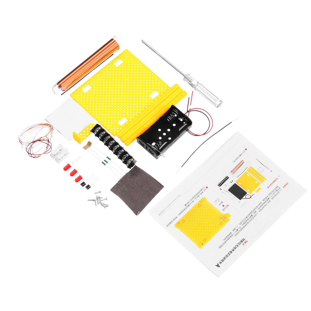 Mini Tesla Coil DIY Kit - Physics Science Experiment Toy for Kids & Adults - Wireless Power Transmission Module for STEM Learning & Fun Science Projects